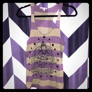 Just Lichtenstein Buddha Burn Out Tank